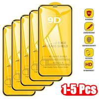 1-5PCS 9D Tempered Glass For Realme C55 C67 C51 C53 C21 C25 C33 C30 C21Y C25Y C12 C15 C11 12 Plus 11 10 9 8 Pro Screen Protector
