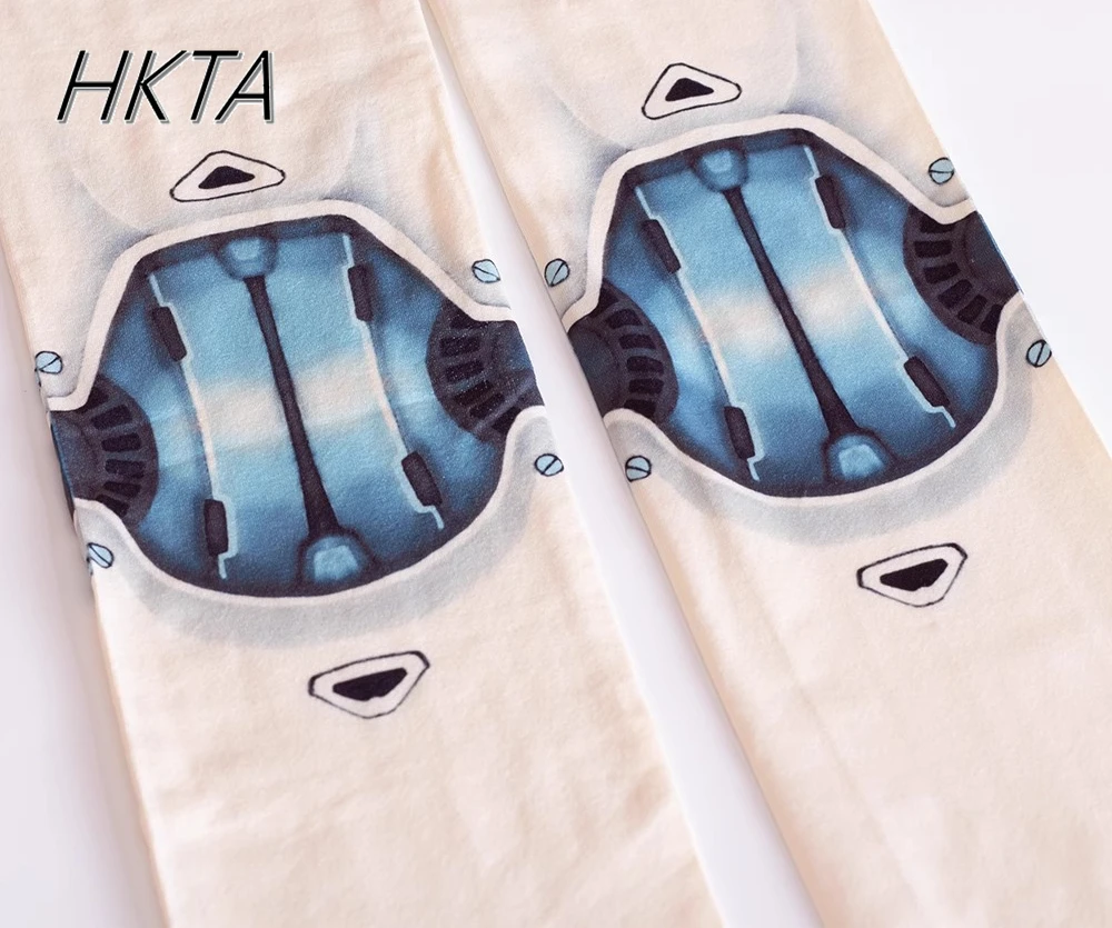 Lolita Mechanical SD Spherical Joint Personality Doll Print Pantyhoses Women Summer New Versatile Skin Tone Stockings Girl Socks