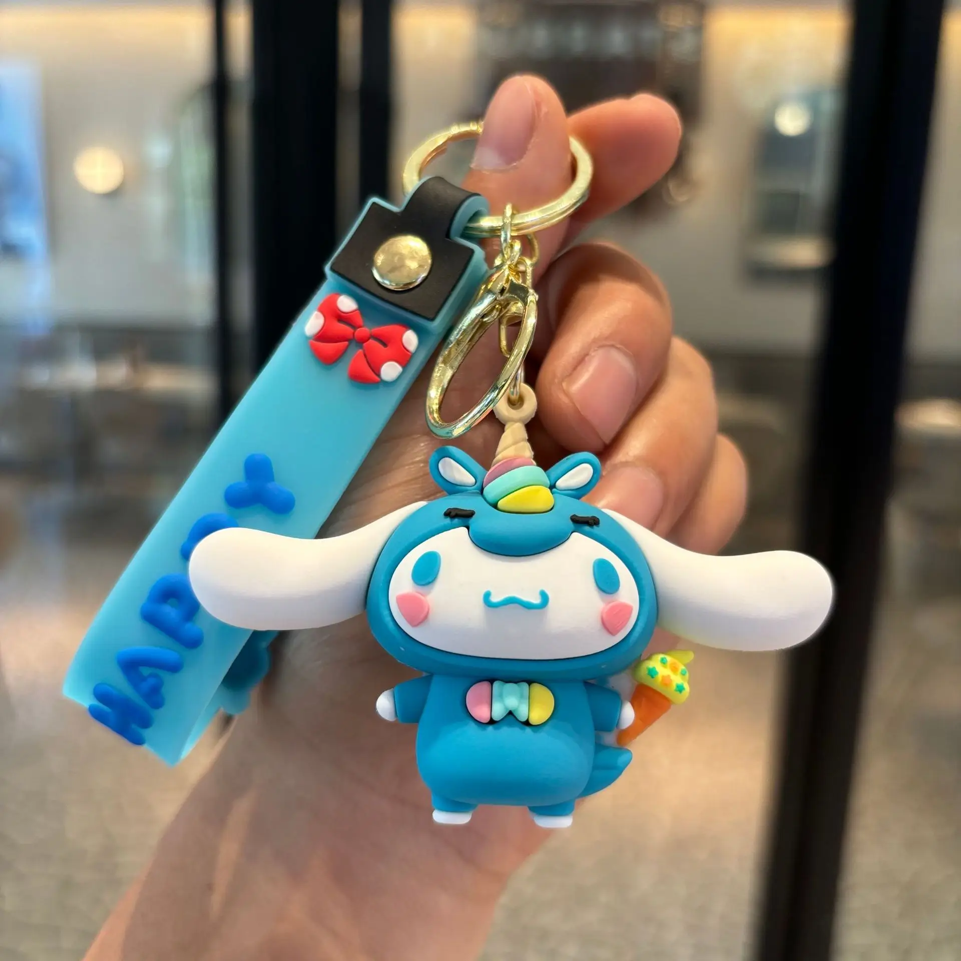 Kawaii Cinnamoroll Hello Kitty Keychain Keyrings Itabag Accessories Children Schoolbag Pendant Kuromi Melody Keychain Key Buckle