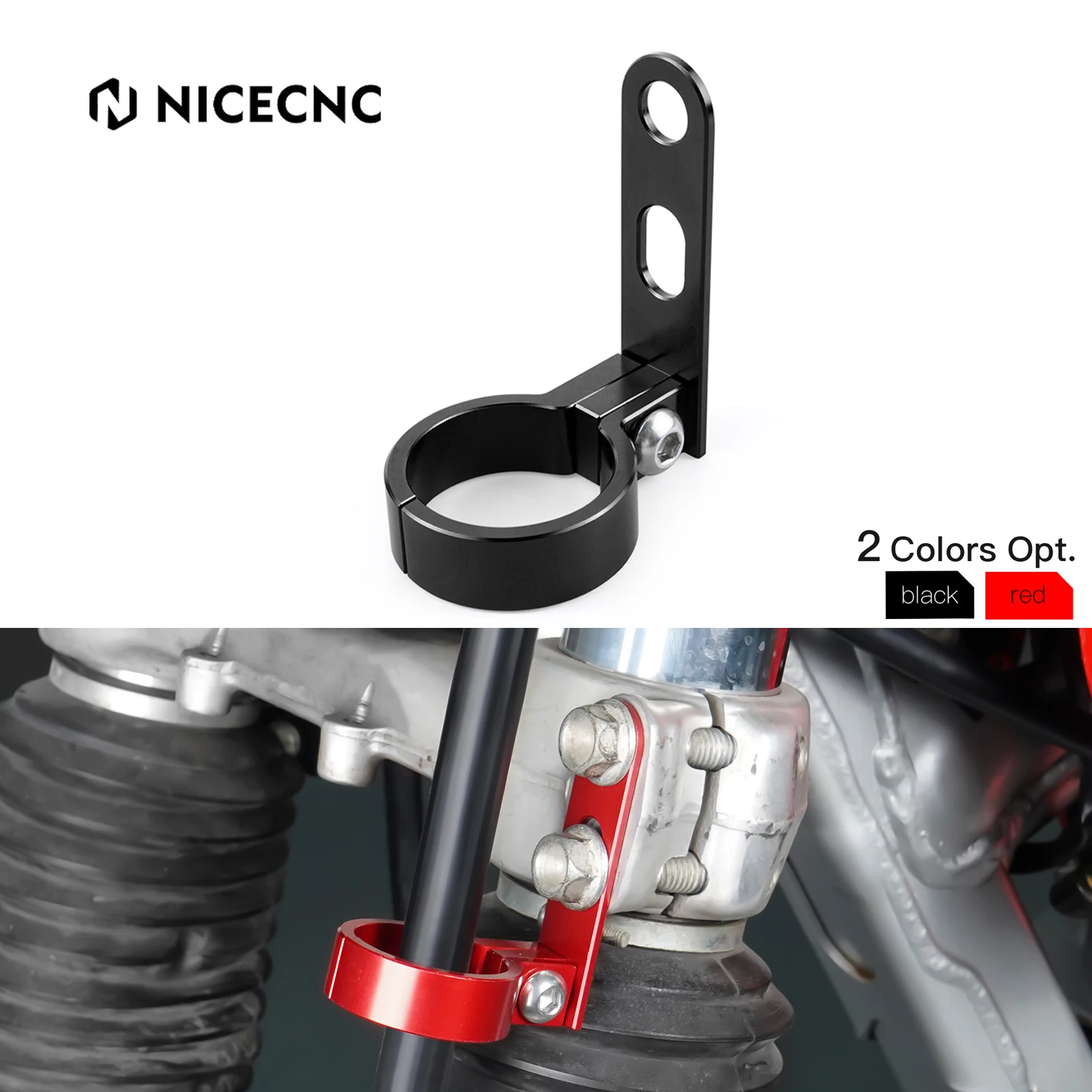 

NICECNC For Honda XR650L XR 650L 1993-2025 2024 2023 2022 2021 2020 2019 2018 Motorcycle Front Brake Hose Line Guide Cable Clamp
