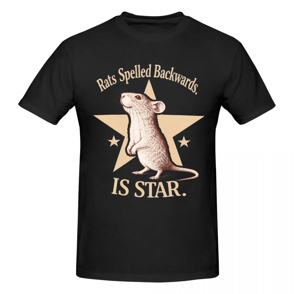 Men Rats Spelled Backwards Is Star Funny Rat Meme Retro T Shirt Streetwear Cotton Shirt Men