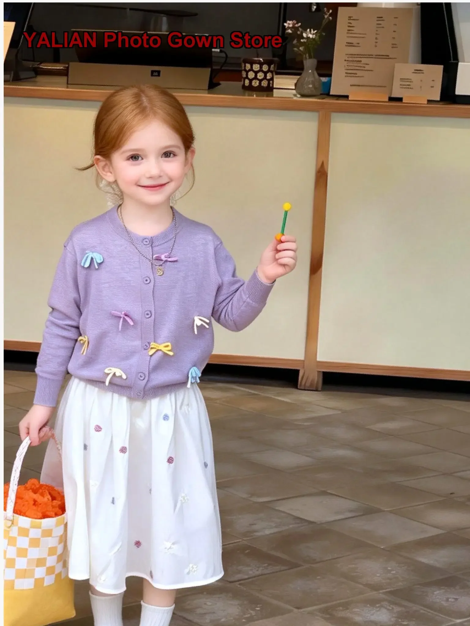 Girls Knit Cardigan Kids Casual Cardigan Outerwear Little Girls Western Style Spring Set