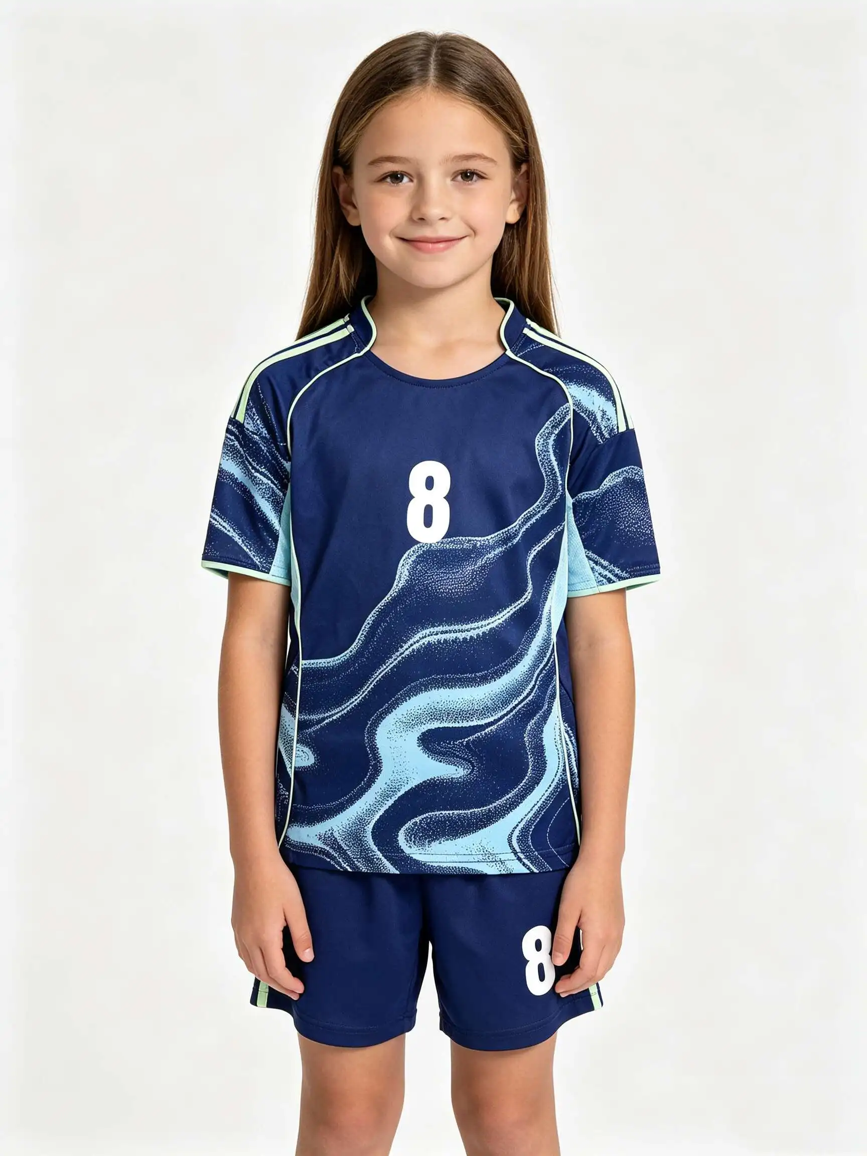 26/27 Unisex Blank Soccer Jersey Set, Kids & Adults Training Uniforms for WHITE    School Sports, Running & Team Events view 4