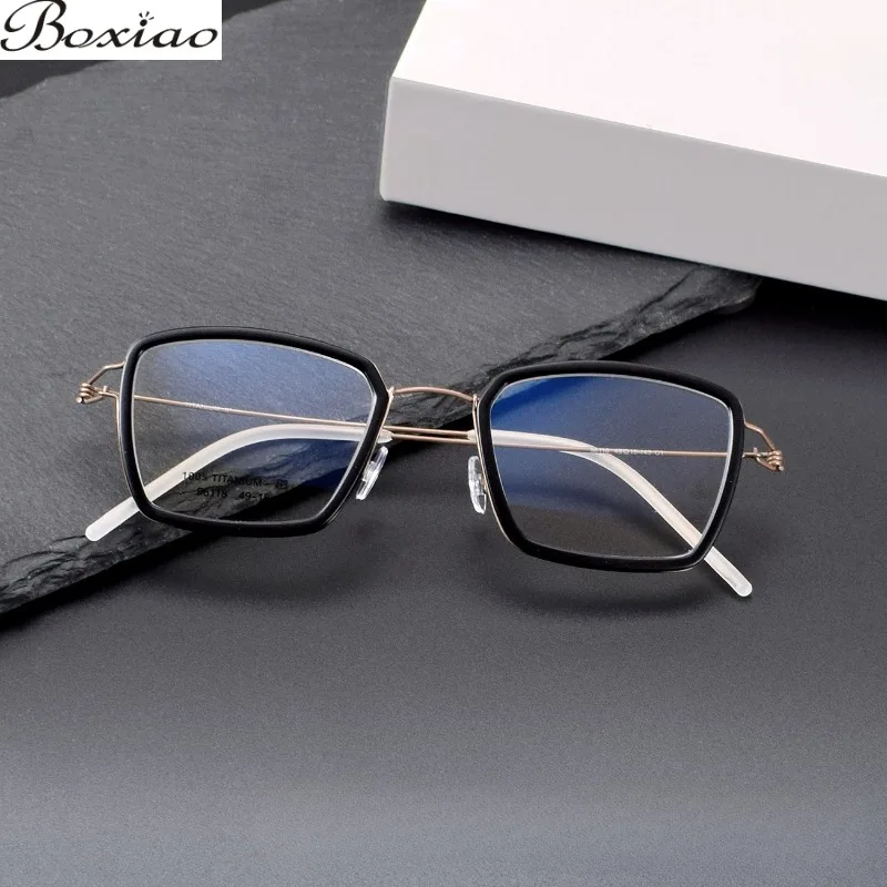 

96118 Высота безвинтов, сверхлегкая лицевая панель, мужская рамка для отдыха из чистого титана, близорукость и пресбиопия, прогрессивный мультифокусный.