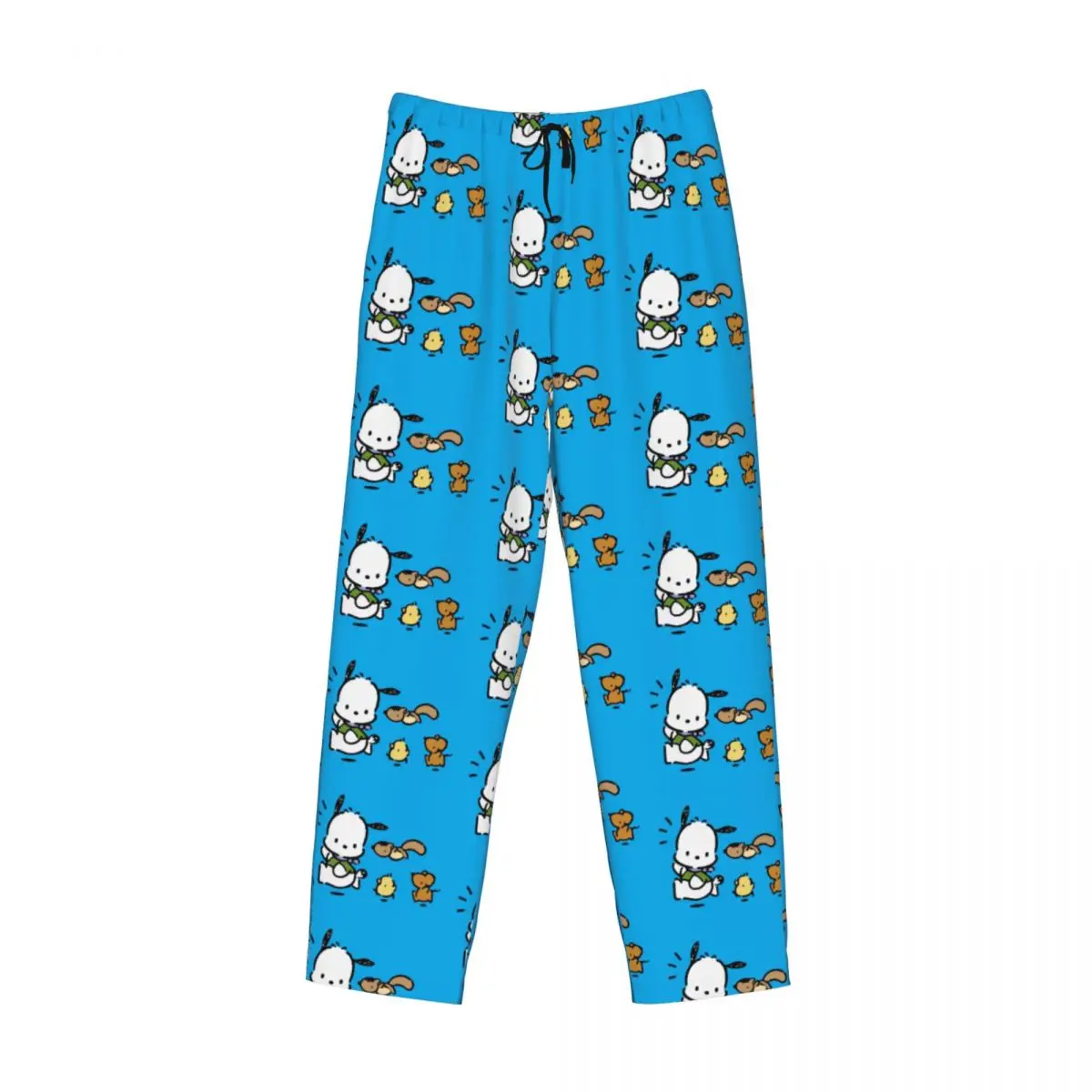 Custom Printed Pochacco Pajama Pants Men's Comic Hot Sleep Sleepwear Bottoms with Pockets