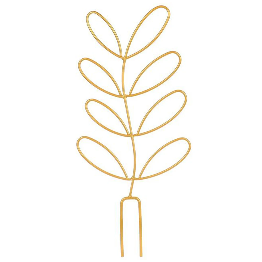 

12.4inch DIY Bracket Leaf Shape Indoor Plant Trellis Climbing Support Garden Vine Decoration Iron Arrangement Outdoor Potted