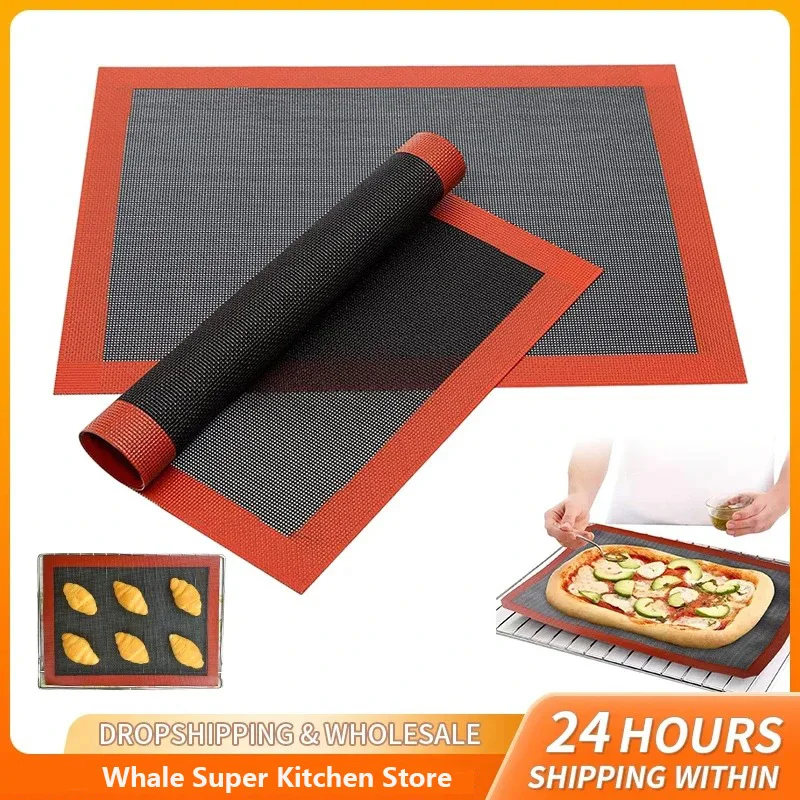 Backen Grill Matte 30X40cm Backblech Atmungsaktive Anti stick BBQ Cookie Brot Backen Pad Ofen Mikrowelle hohe Temperatur Backen