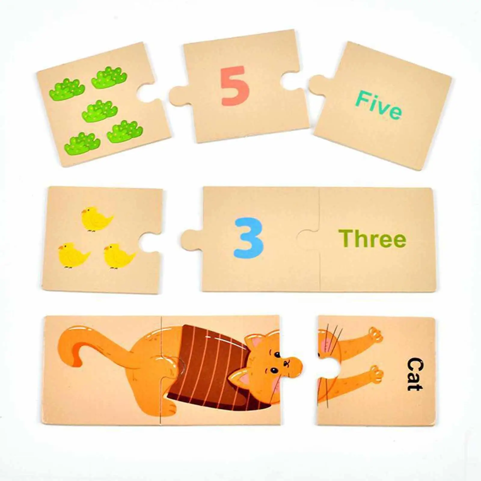 

Wooden Puzzle Toy Animals Sorting Number Matching Board for Kids Educational Learning Activities Kindergarten Games
