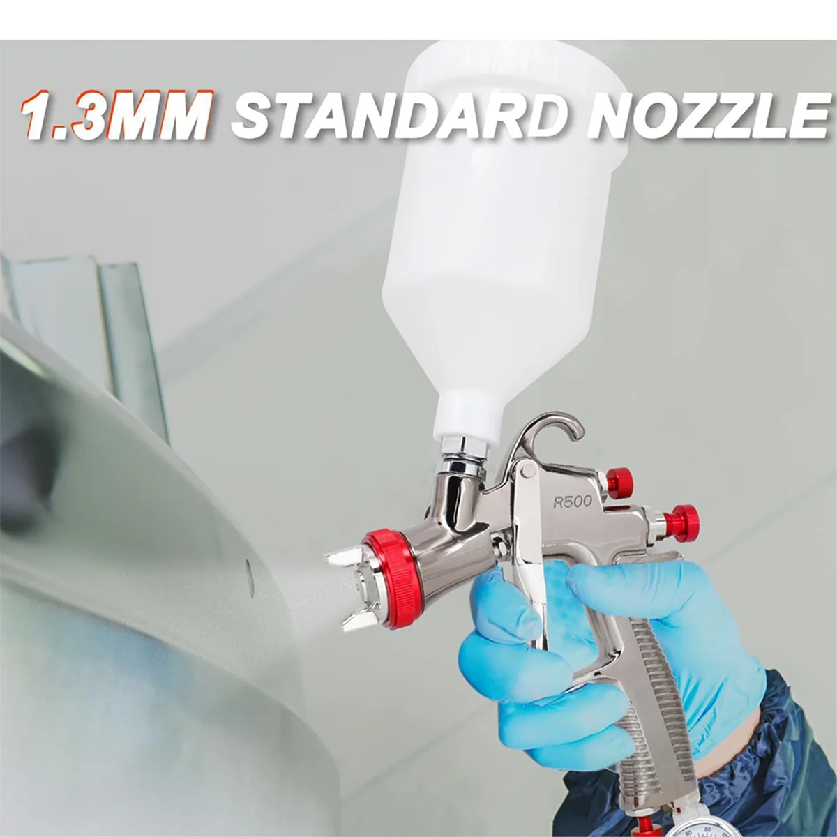 

A002 R500 LVLP Air Kit with 1.3/1.5/1.7Nozzles & Oil Separator & Air Regulator, Automotive, Car Paint Sprayer