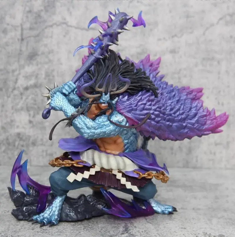 

25cm One Piece Kaido Four Emperor Beasts Pirates Anime Figure Model Statue Boys Collection Desktop Decoration Ornament Toys Gif