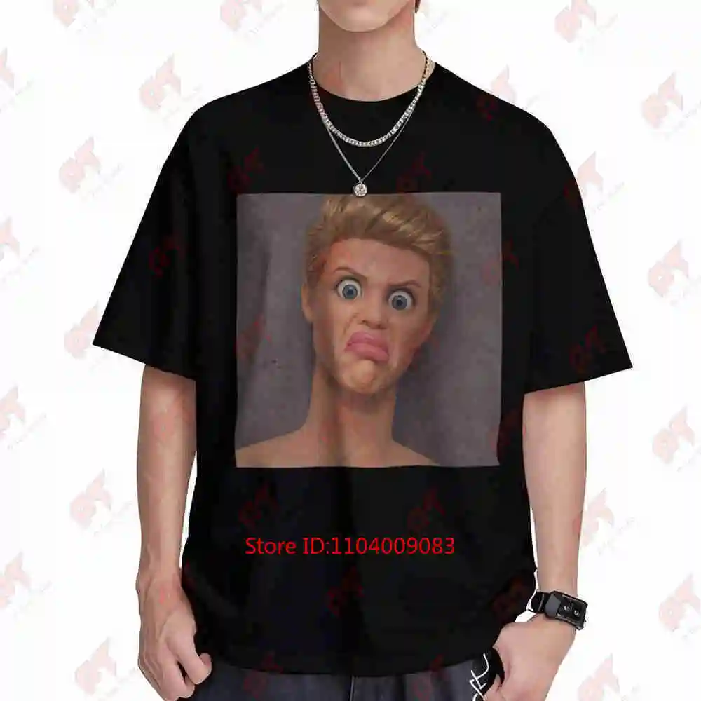Ken Doll Face Meme Disgusted Expression Short Sleeve Tee 100% Cotton T-Shirt