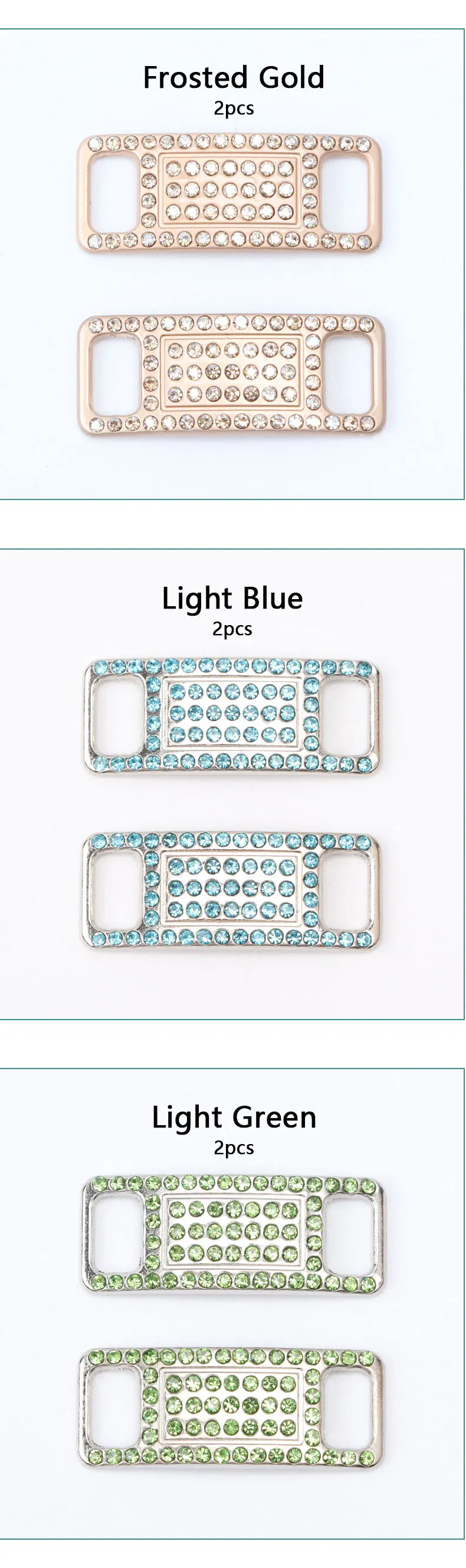 2 Stück bunte Strass-Schnürsenkel, Schuhdekoration, juwelenbesetzte Sneaker-Schuh-Charms, Geschenk für Mädchen, DIY-Schnürsenkel-Schnallen, Schuhzubehör – Detail 8