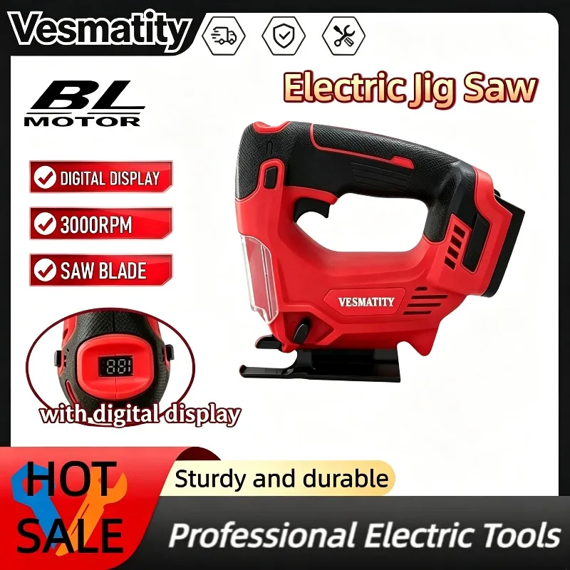 Portable Cordless Electric Jig Saw Multi-Function Woodworking Tools Portable Jig Saw Home Power Tools For Milwaukee Battery