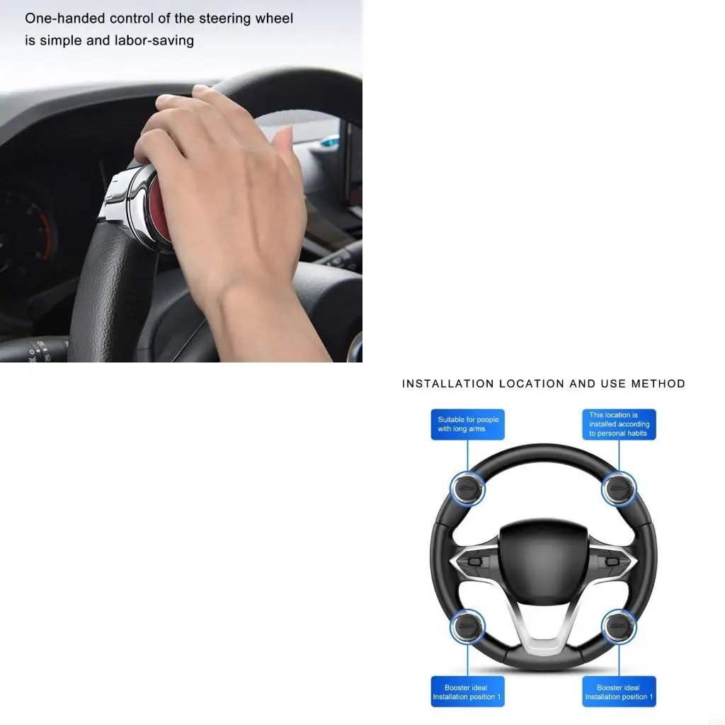 

Universal Vehicle Steering Wheel Spinner Car Steering Wheel Knob Metal Bearing Knob Power Handle Spinner for Car SUV