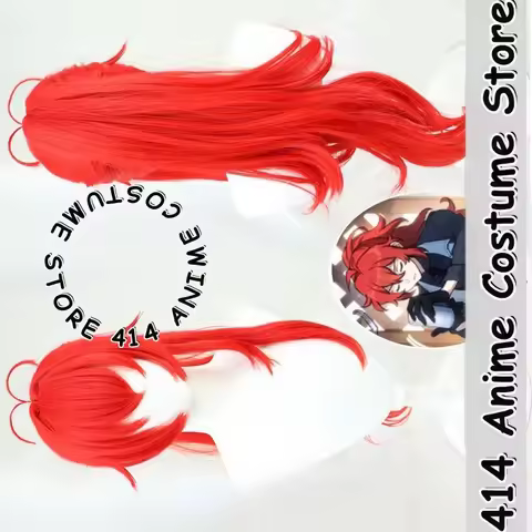 Game &amp; Anime Diluc (Fan Design) Cosplay Wig Genshin Impact Heat-Resistant Fiber Synthetic Hair