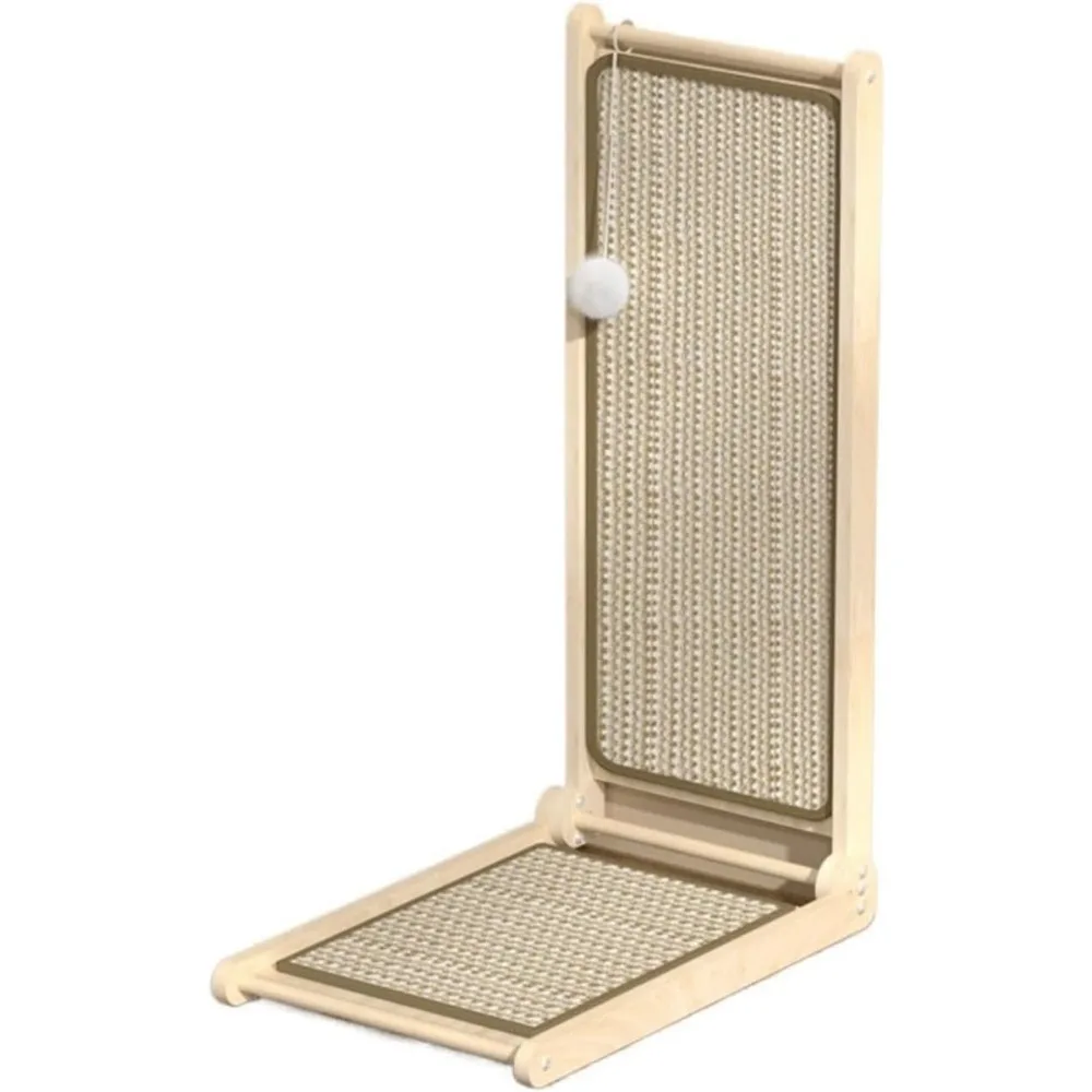 

Scratcher Large Sisal Scratching Pad L-Shape Vertical Claw Grinder Cat Toys Wear-Resistant Cat Scratching Pad for Indoor
