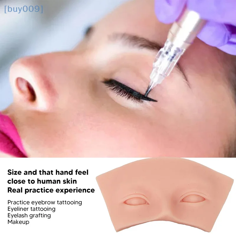 

1Pcs 5D Eyebrows Lashes Extension Training Practice Head Soft Grafted Eye Mannequin Model Silicone Skin Face Makeup Tools
