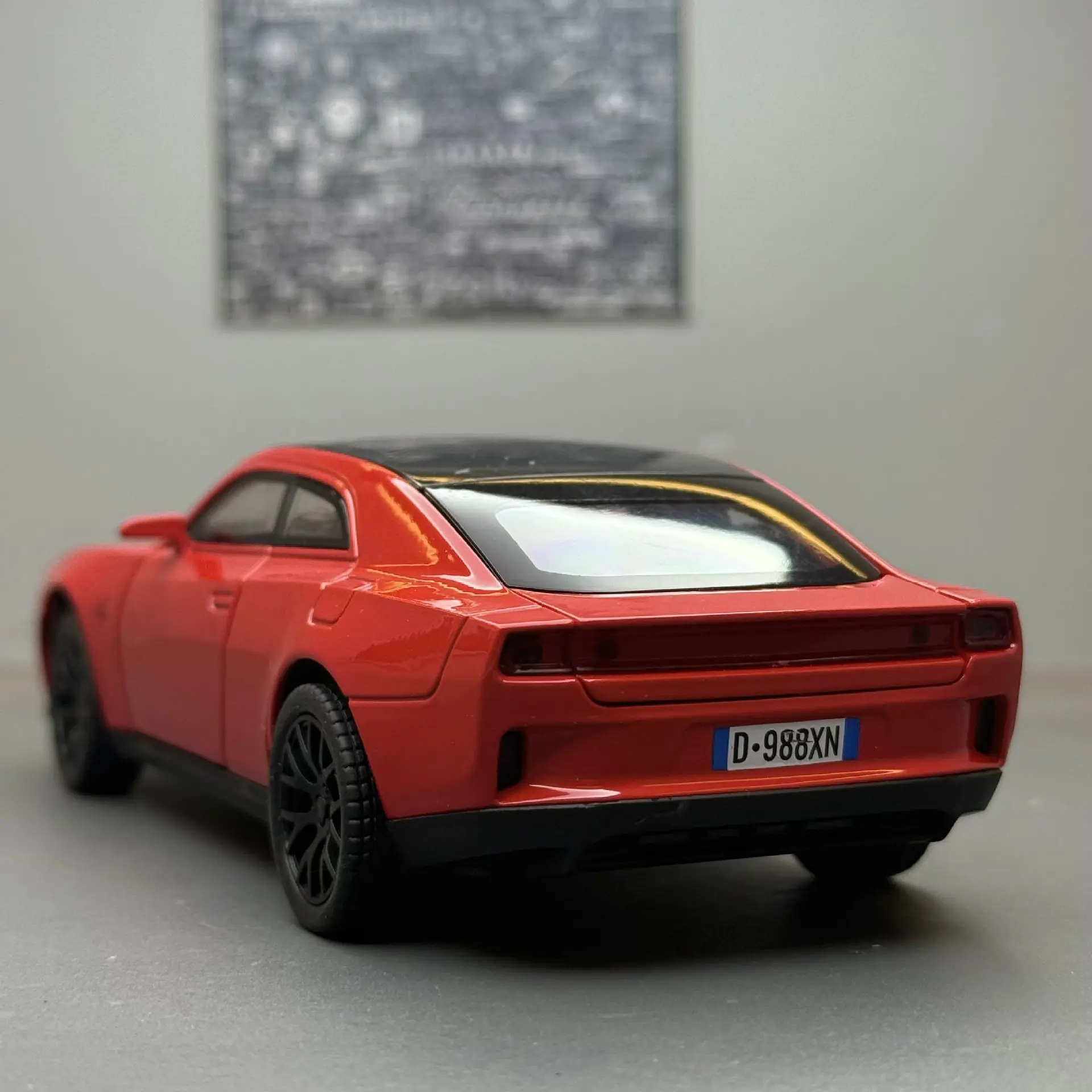 Hellcat – voiture de sport en alliage moulé sous pression, son et lumière, jouet pour enfants, modèle d'ornement, à collectionner, 1:32