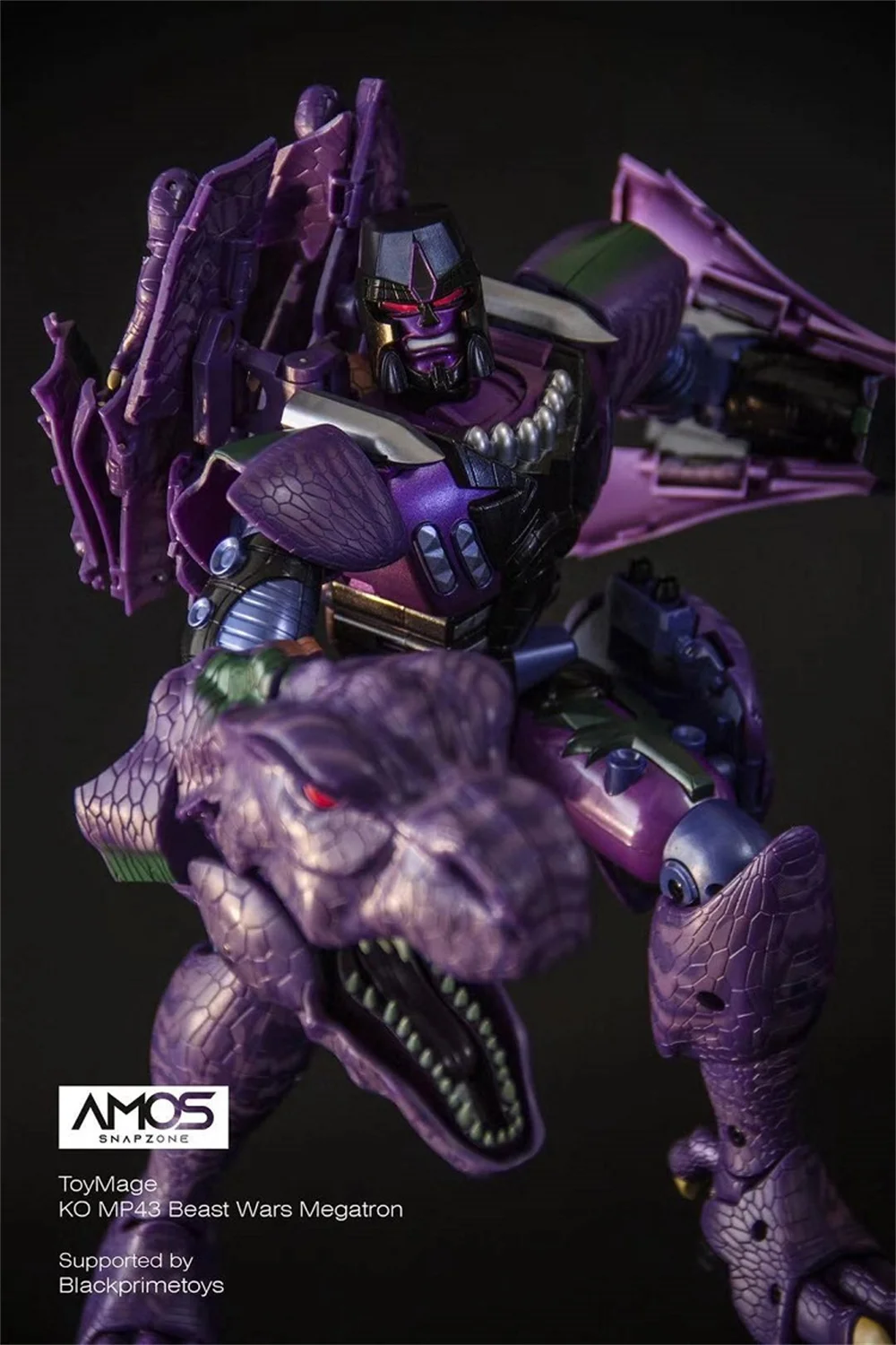 Imagem -02 - New Toysmage Transformação ko Mp43 Mp43 2.0 Tyrannosaurus Beast Wars Dinosaur Warrior Figura de Ação Robot Brinquedos com Caixa