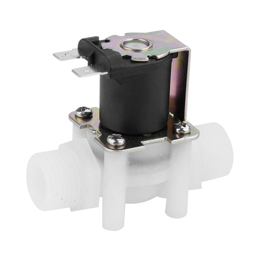 1/2 4.8W AC110V/220V DC12V/24V Normally Closed Flush Solenoid Valve Switch Controller Switch Motorized Solenoid Valve