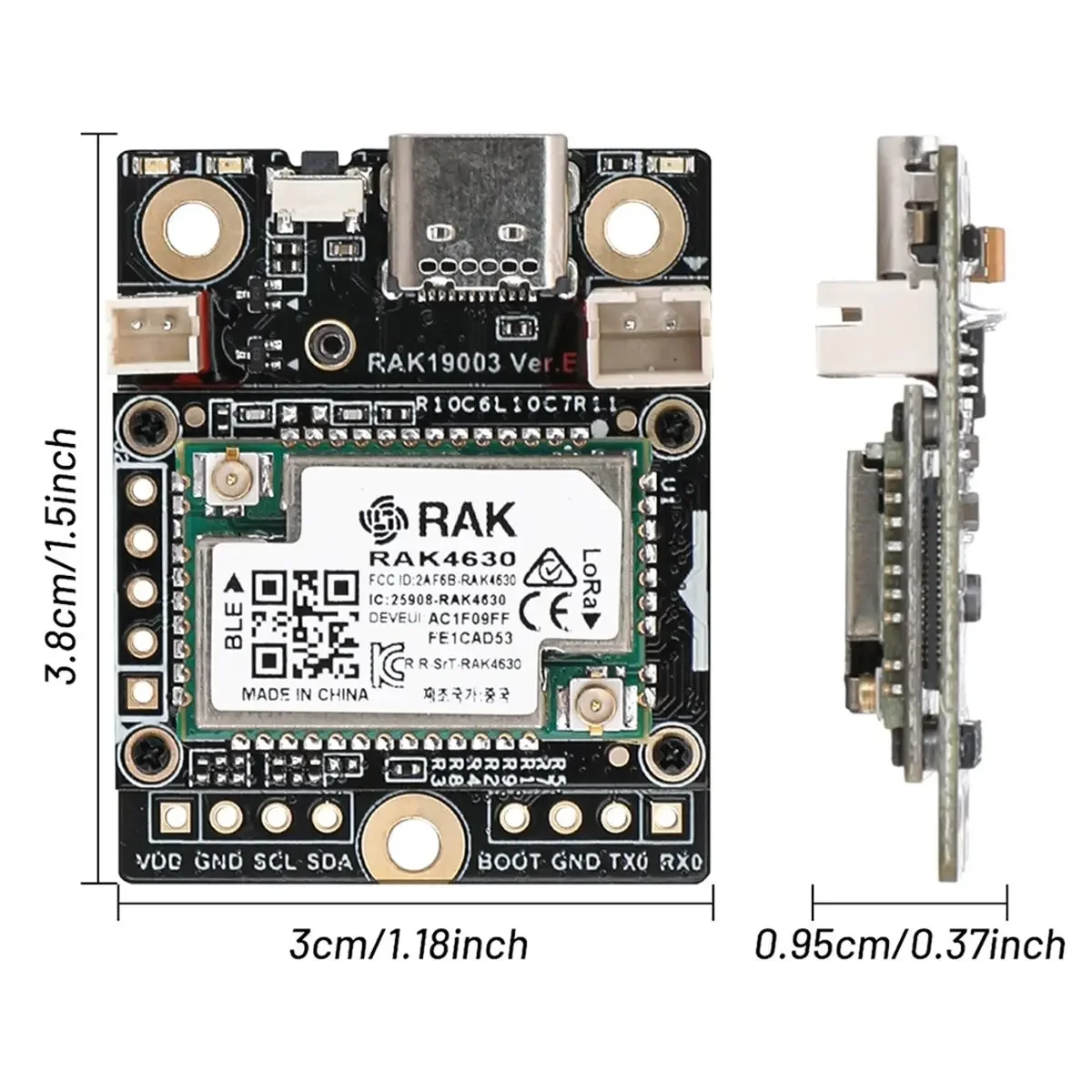 VivaSMeshtastic Meshcore Node Repeater WisMesh RP2040 Kit RAK 19003 Board +RAK11310 Wisblock Core Module Lora Mesh 915MHz