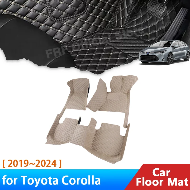 

For Toyota Corolla E210 Altis 2024 2023 2022 2021 2020 Accessories Floor Mats Leather Pads Foot Cover Carpets Tapetes Waterproof