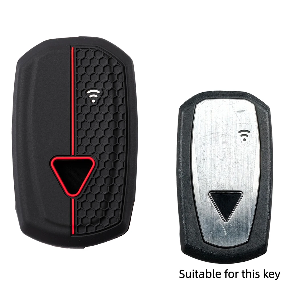 Keychain For Triumph Speed Triple RS Tiger 1200 Rocket 3 silicone motorcycle key fob cover with long wrist strap and swivel clip - view 5