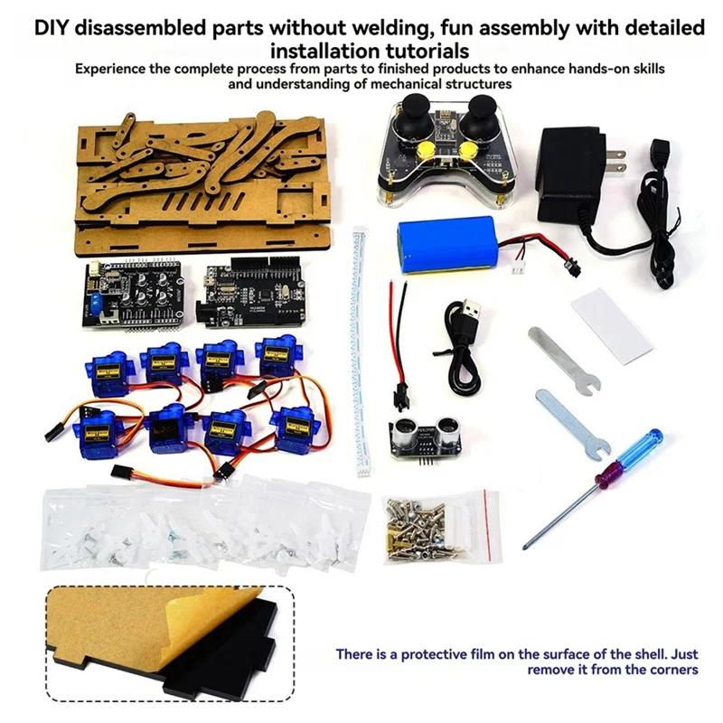 

ABMF-четырехногий робот для собак, интеллектуальный программируемый пульт дистанционного управления, механический электронный электронный комплект для собак, домашнее животное, сделай сам, вилка США