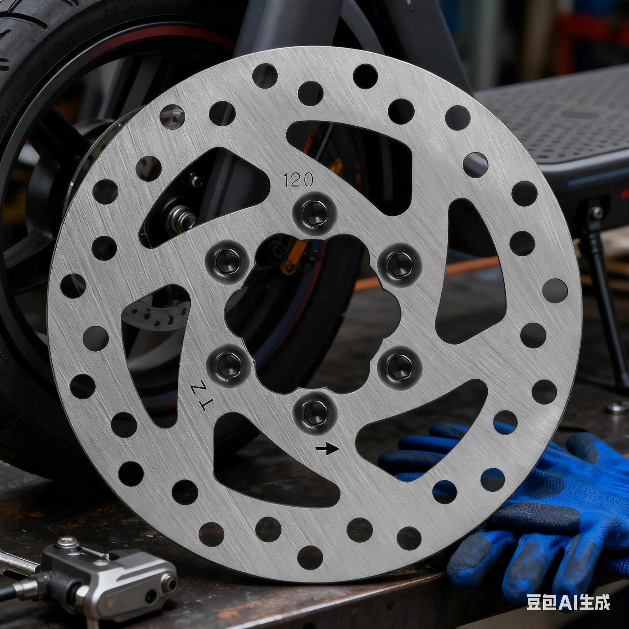 

Замена дискового тормоза с 6 отверстиями 120 мм для электрических скутеров Kugoo-Kirin G2 Pro — прочная дисковая тормозная колодка, идеальная запасная часть