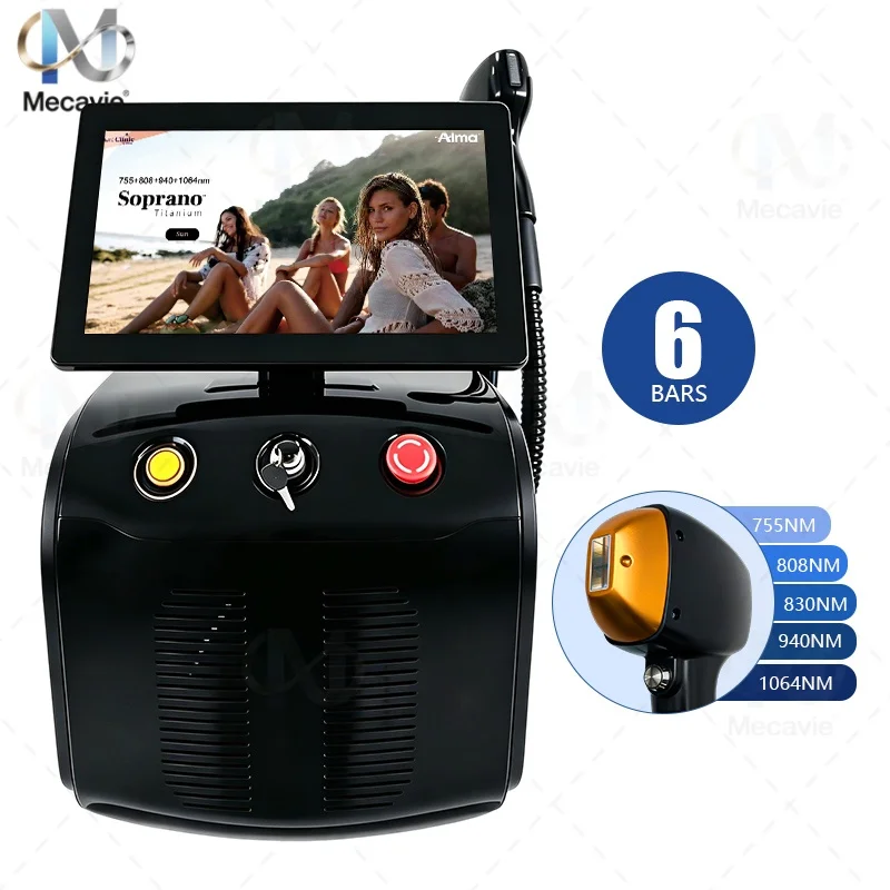 2026 Four Wavelength Diode Laser Hair Removal Freezing Point Painless Portable Hair Removal Machine Salon Hot Sale New Product