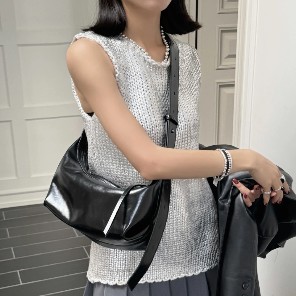 Red Leather Crossbody Saddle Bag Purse for Women