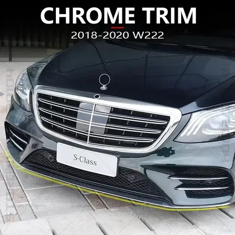 2018-2020 W222 메르세데스 벤츠 S450 S560 앞 범퍼 크롬 몰딩 트림 스트립 2228857600 2228857700 2228857800