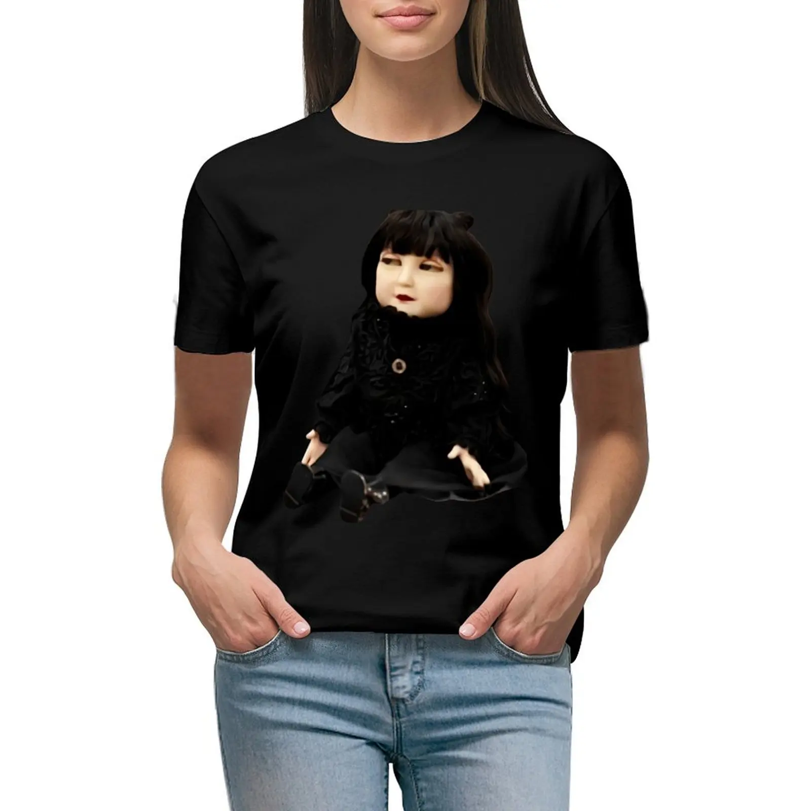 

Nadja Doll T-Shirt sports fans funnys shirts graphic tees oversized t shirts for Women