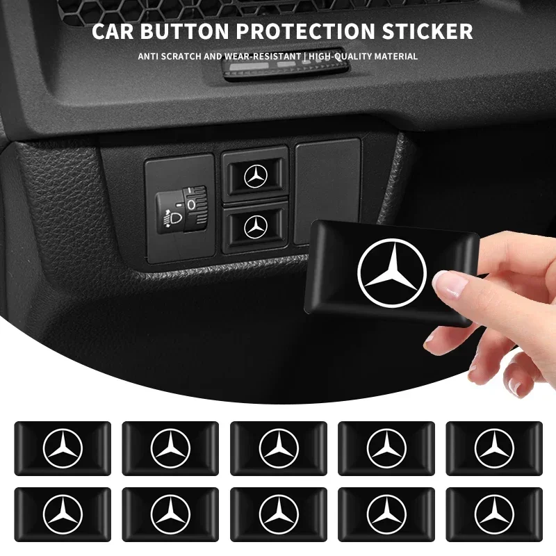 

10 шт. 3D-аксессуары для руля из эпоксидной смолы для Mercedes-Benz W204 W205 W211 203 212 S E GLE GLS CLA GLC AMG EQE