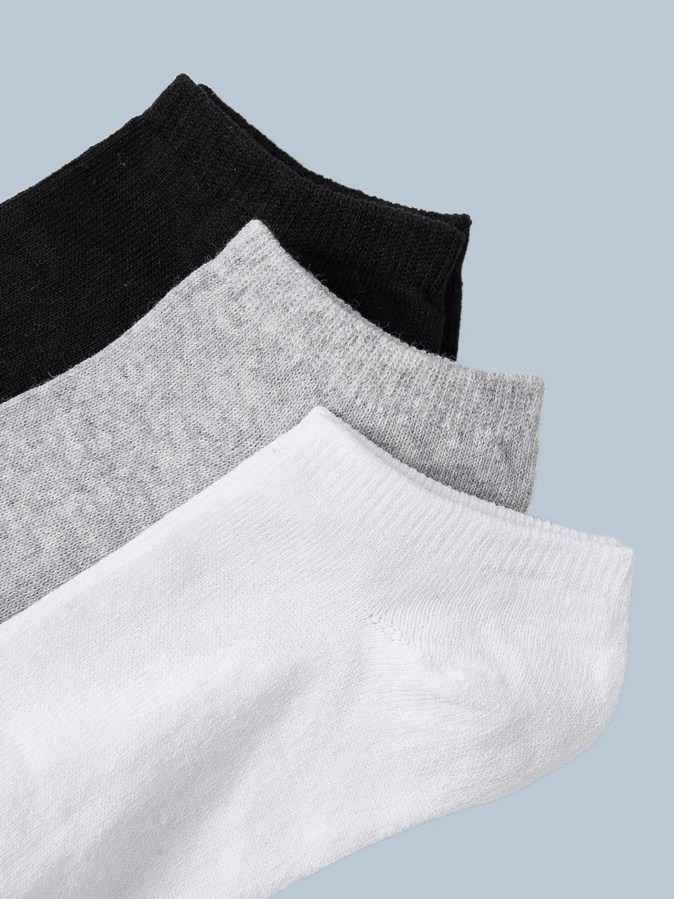 6/12 Pairs Solid Black White Grey Breathable Short Socks 2024 New Female Fashion Cotton Socks High Quality Women Sport Socks