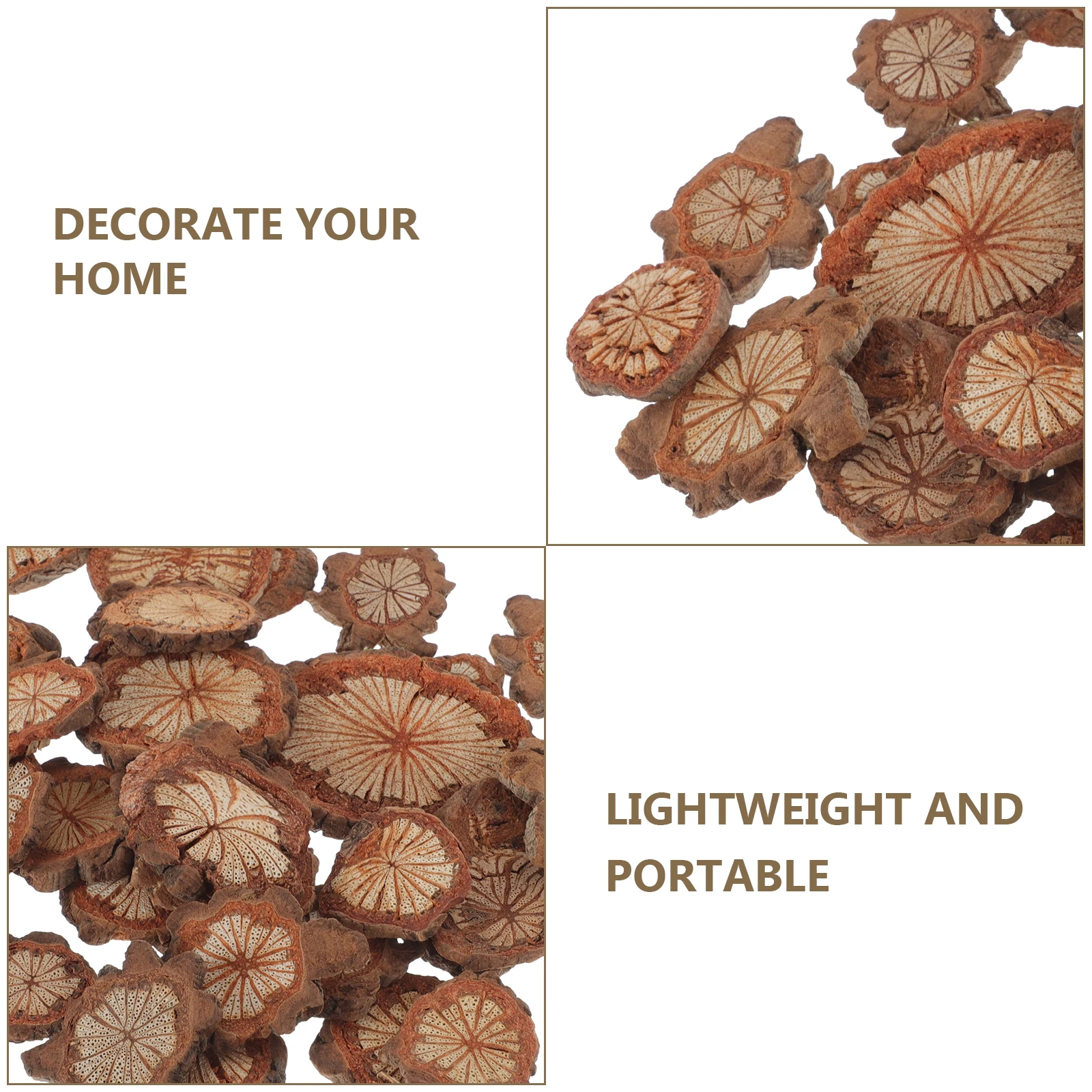 

1Pack Natural Wood Slices DIY Craft Material for Home Decoration Wreath Decorative Chip Rustic Wooden Ornament Tabletop Art