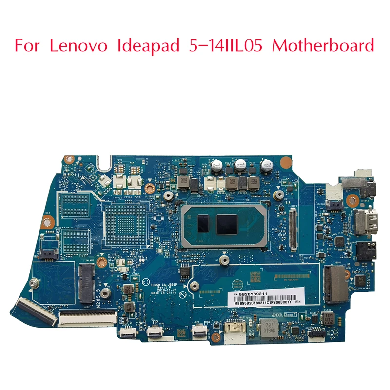 

5B20Y89211 81YH используется для Lenovo Ideapad 5-14IIL05 материнская плата FLMS0 LA-J551P с I3-1005G1 + 8G UMA 100% протестирована