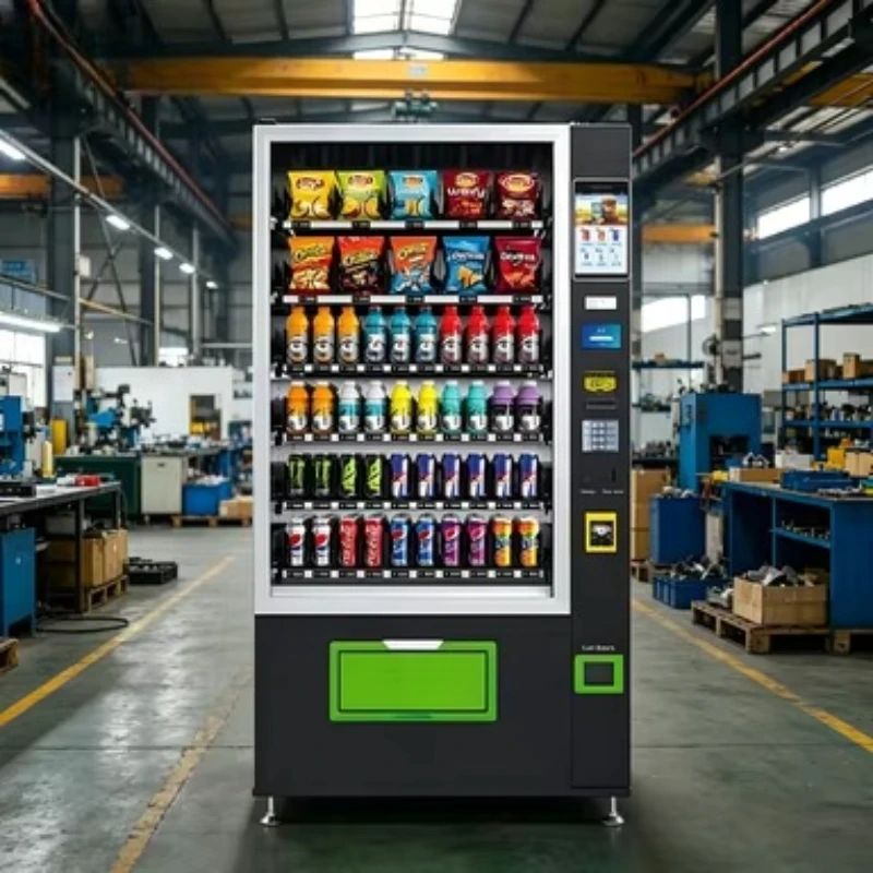

Automatic Vending Machine For Snacks Beverages Smart Retail Solution Touch Screen Cashless Payment System