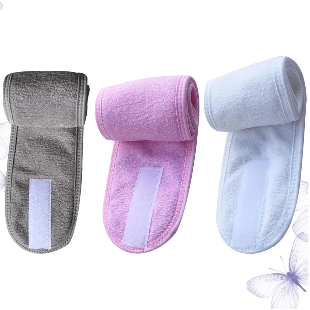 

3pcs Spa Headband Bath Hair Accessories Face Wash Skin Care Women Shower Headbands Hair Hoops Breathing Comfortable Sticky