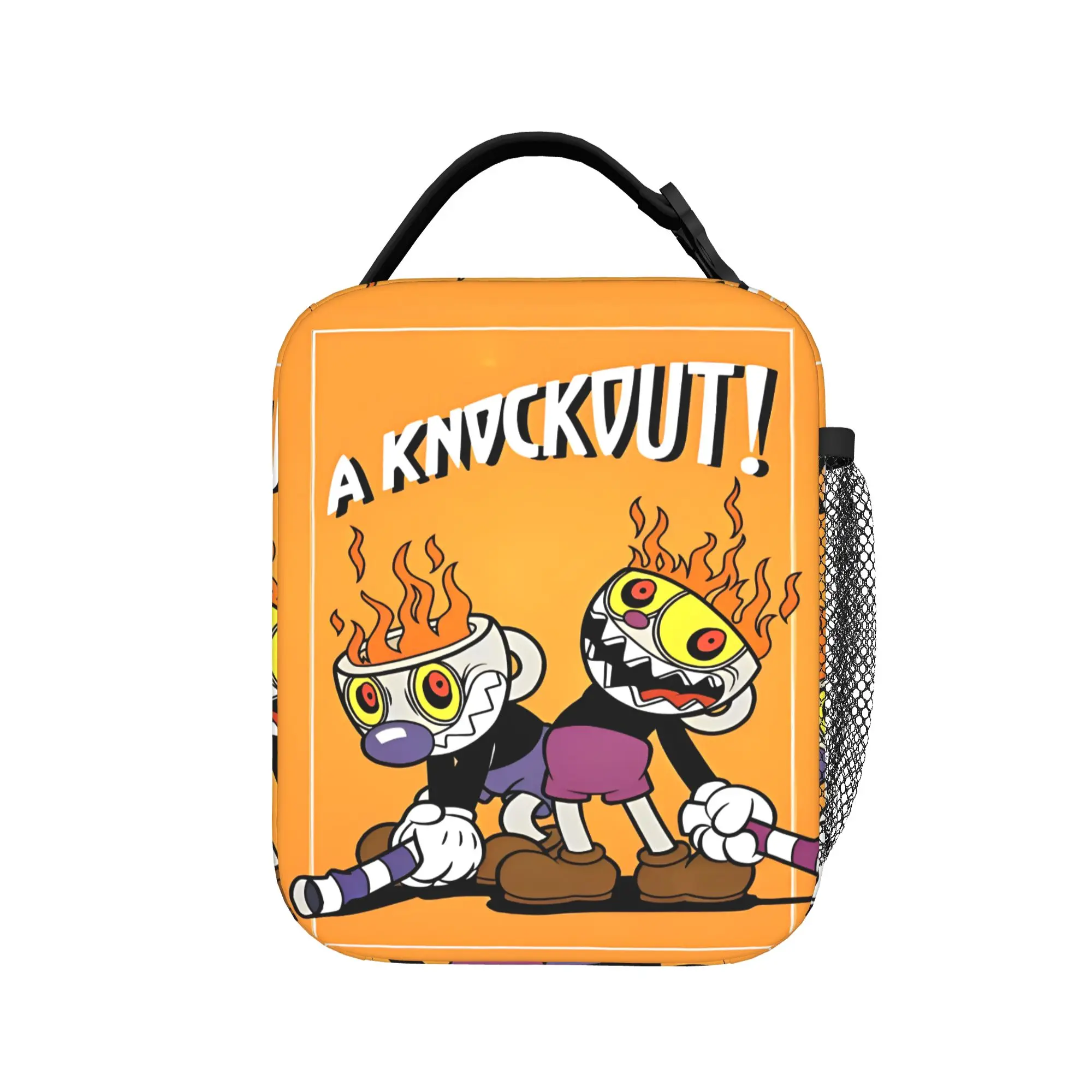 Cupheads Game Insulated Lunch Bags Cooler Bag Reusable,Lunch Container Don't Deal with the Devil Leakproof Tote Lunch Box
