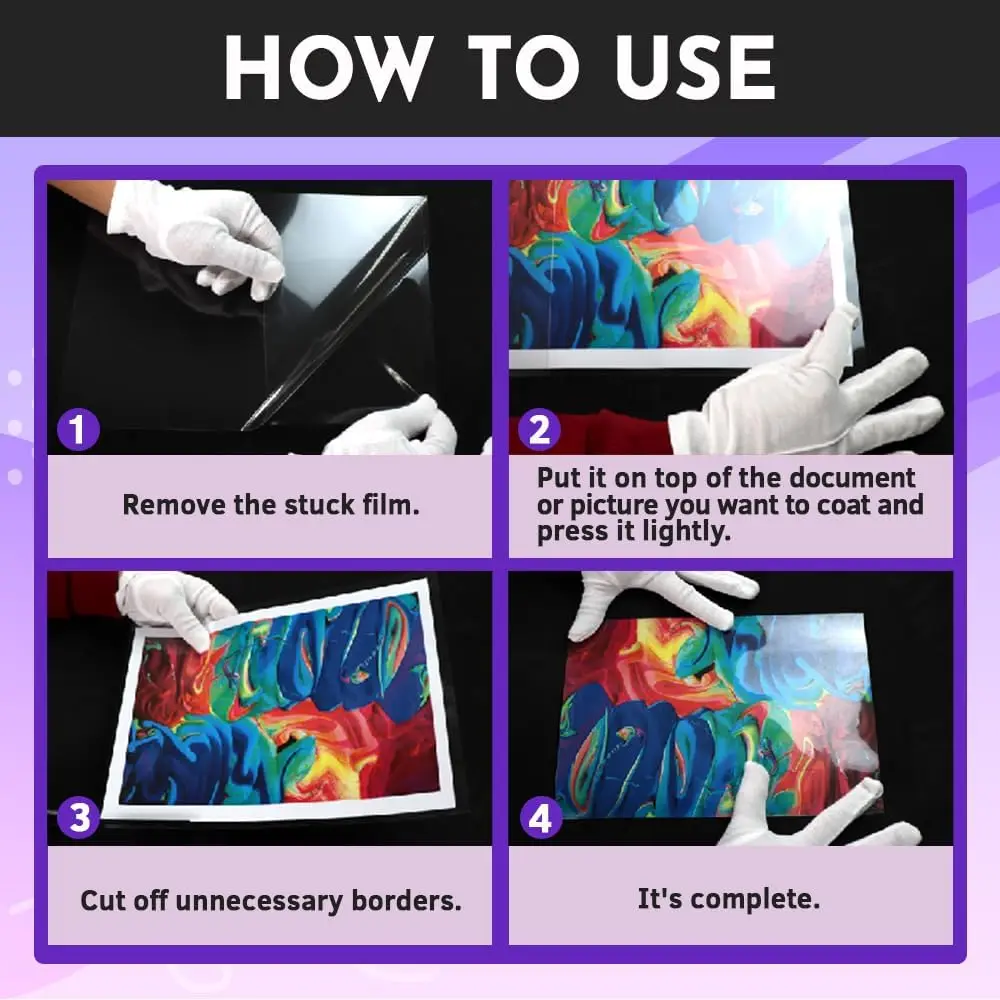 50 ورقة فيلم الترقق البارد الزجاج المكسور بطاقة الهولوغرام صور وملصقات الفينيل ملصق ورقة شفافة الترقق ذاتية اللصق #2