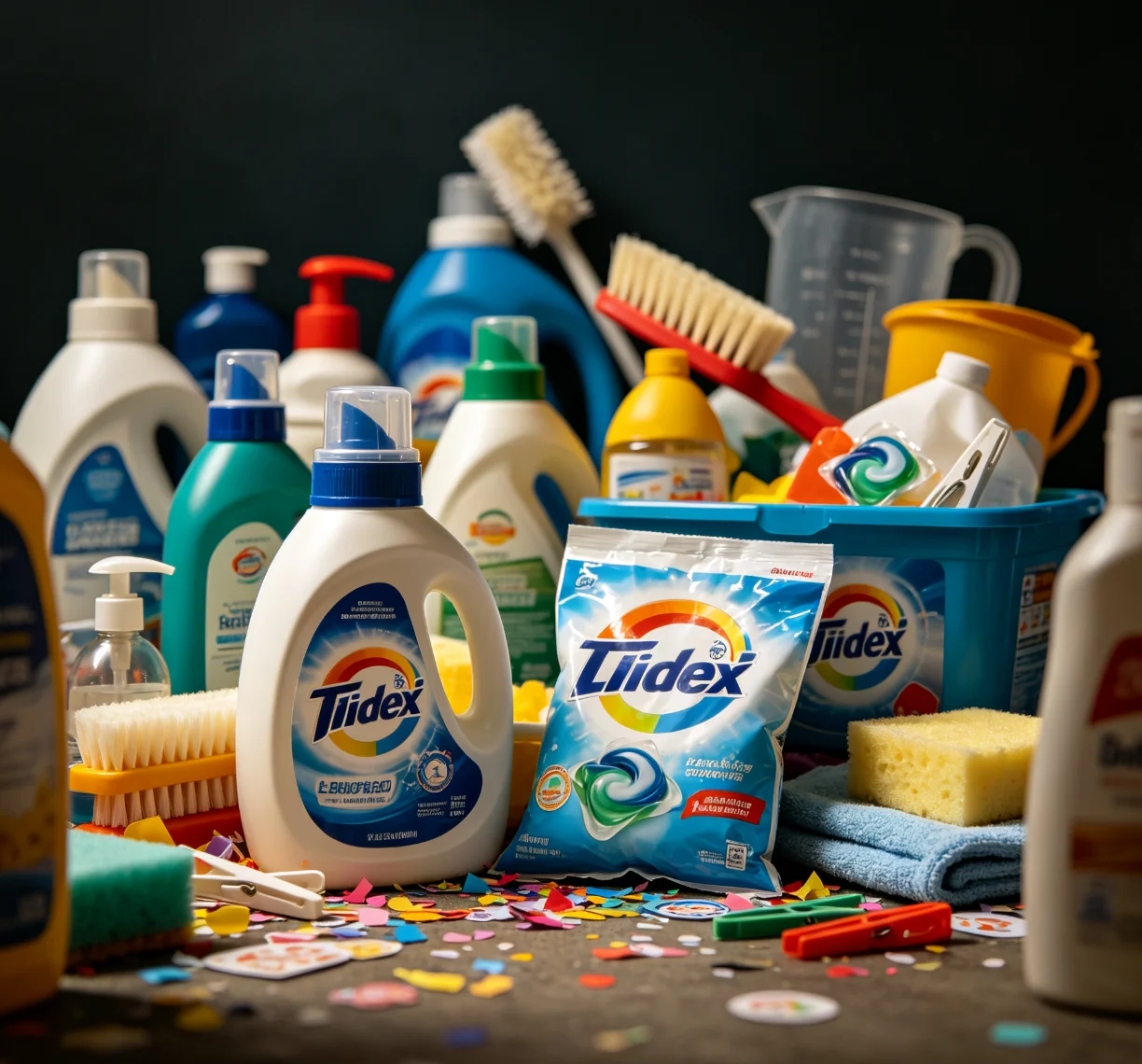 Assorted US Household Washing Supplies Blind Box Laundry Liquid Hand Wash Bottles Scrub Brushes Sponges Mini Party Decor Mystery Box