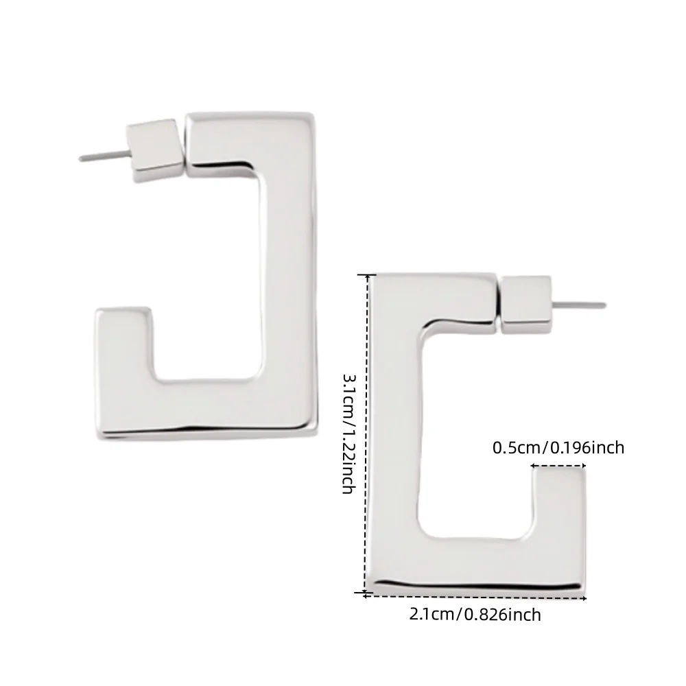 

LESHORE Irregular Geometric Smooth Surface Women's Earrings Simple Fashionable Exquisite Earrings Free Shipping