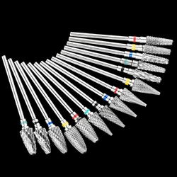 1PCS Carbide Nail Drill Bits Electric Drill Machine Files Milling Cutter Manicure Burr Cuticle Remove Nozzles Nail Art Equipment