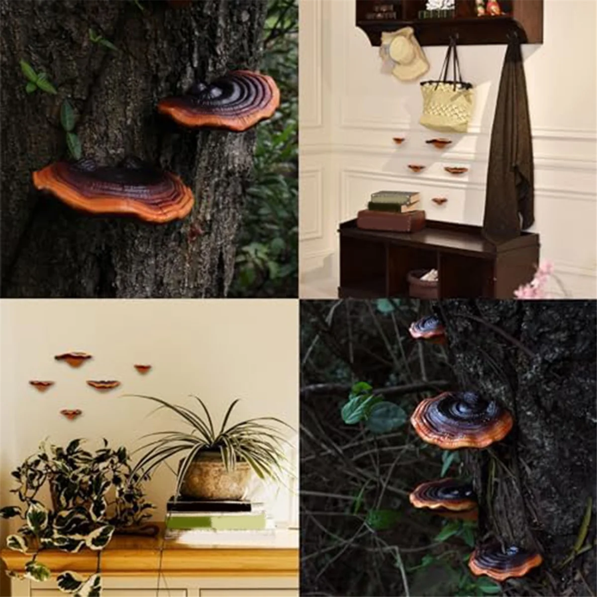 Set of 5 Mushroom Shelf Wall Decor Small Wall Shelf for Bedroom Resin Mushroom Decor Floating Shelves Corner Wall Decor