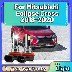 2Pcs H11 LED Bulb Fog Lights Car Headlight Driving Light 6000K White 12V Wirelesss For Mitsubishi Eclipse Cross 2018 2019 2020
