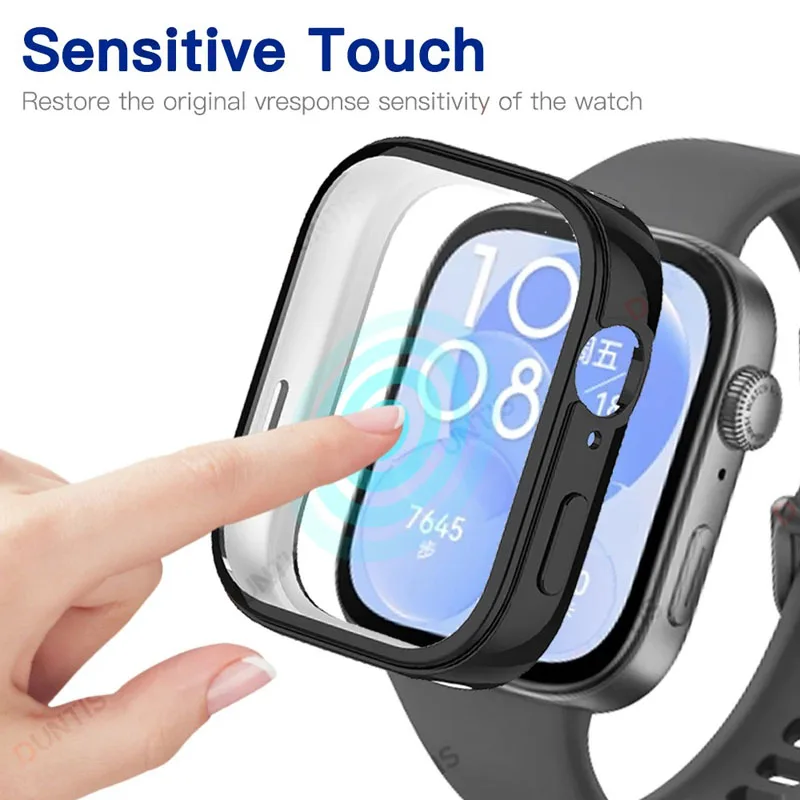 Armband für Huawei Fit 3 Armband Schutzhülle Huawei Uhr fit 3 Edelstahl Armband Displays chutz folie Huawei Fit 3