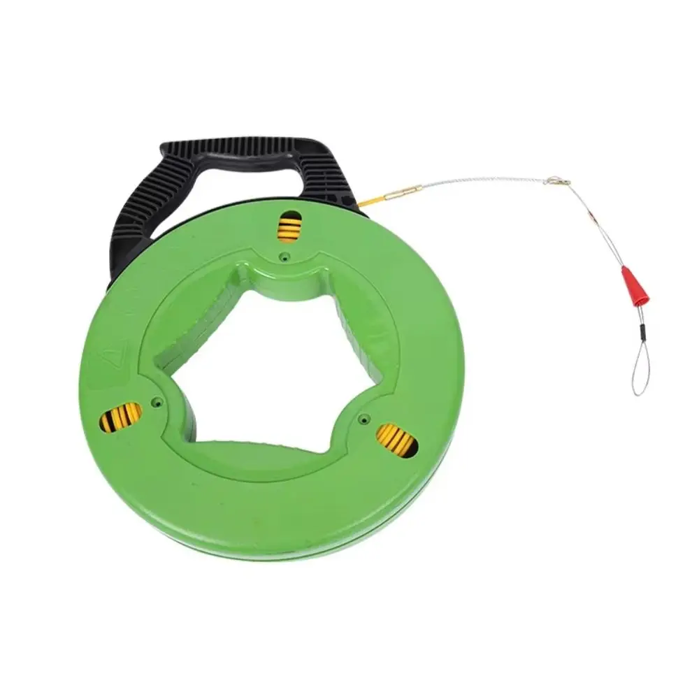 

Guide Spring Cable Pulling Aid Anti-Corrosion Data Cabling Fish Tape Reel Durable Ergonomic Handle Cable Puller