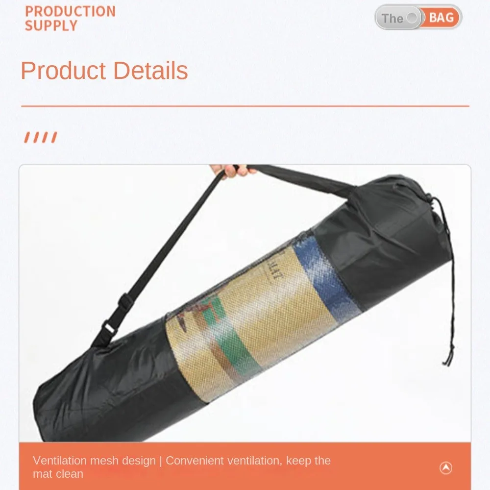 Breathable Yoga Mat Bag Adjustable Strap Mesh Yoga Sports Bag Organizer Stretching Abdominal Muscles Gym Bags