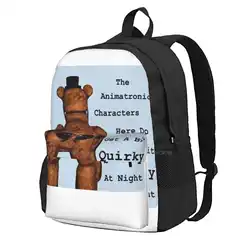 Quirky Animatronics Hot Sale Schoolbag Backpack Fashion Bags Fnaf Security Breach Five Nights At Fazbear Animatronics Quirky